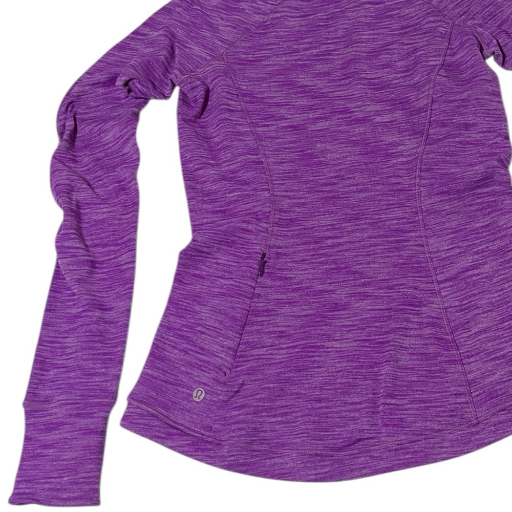 Lululemon Runderful Long Sleeve Heathered Tender Violet Sz 6 - Picture 13 of 16